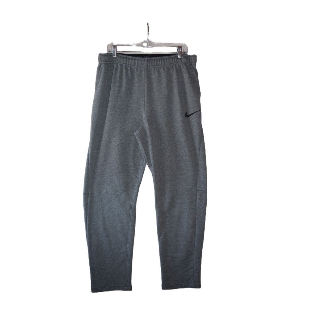 Nike Dri-FIT Sweatpants Mens XL Gray Good Embroidered Swoosh Joggers